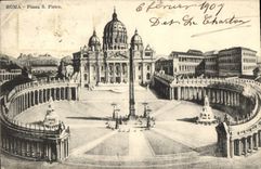 Plaza S Pedro de Roma de la POSTAL de la VENDIMIA