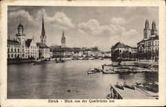 CPA Zurich Blick Von der Quaibucke Aus