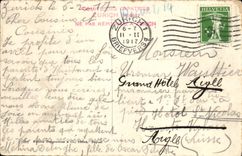 VINTAGE POSTCARD Zurich Blick Von der Quaibucke Aus