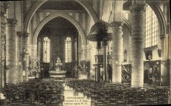 VINTAGE POSTCARD Interior Poperinghe church