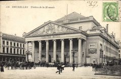 Teatro de Brurelles de la POSTAL de la VENDIMIA de la moneda