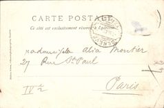 VINTAGE POSTCARD Geneva the street of Mont Blanc