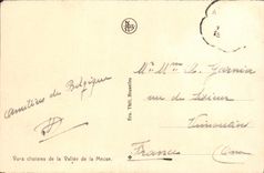 Bandera y panorama de Wanlsort de la POSTAL de la VENDIMIA