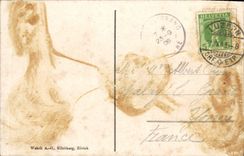 VINTAGE POSTCARD Luzern Behnhot Post und Pilatus