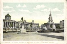 CPA London National Gallery Gordons Statue Trafalgar Square