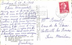 MODERN CARD Souvenir Of Bordeaux Terrasse of the Quincunxes Train station of St Jean Allees from Tourny Places Quincunxes Of Gironde