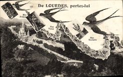 VINTAGE POSTCARD Heavy Swallows