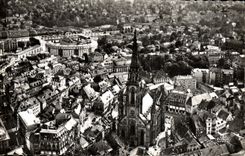 MODERN CARD Mulhouse View and Vineyards