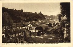 CPA Epinal Ruines Des Murs Du Chateau Et Faubourg St Michel
