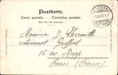 VINTAGE POSTCARD Luzern Reussquai