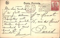 Arcada de Bruselas de la POSTAL de la VENDIMIA de Cinquanlenaire