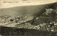 La POSTAL Traben Trarbach de la VENDIMIA tiene D Mosela Blick Vom Wolferberg