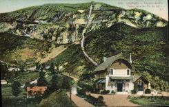 VINTAGE POSTCARD Heavy Funicular Way De Per of the Peak of Jer