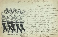 VINTAGE POSTCARD Women Sea bathings Bathing suits