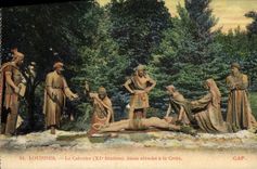 VINTAGE POSTCARD Lourdes the Jesus Martyrdom Attaches To the Cross