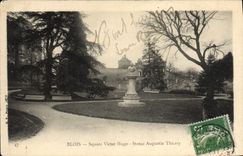 CPA Blois Square Victor Hugo Statue Augustin Thierry