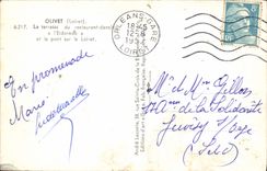 VINTAGE POSTCARD Olivet Shoed It Restaurant Dance hall Eldorado and the bridge on Loiret