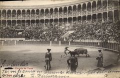 CPA Corrida De Toros Madrid Taureau