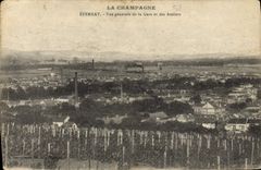 VINTAGE POSTCARD Epernay View Of the Station And the Workshops