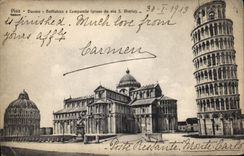 CPA Pisa Duomo Battistero Campanille
