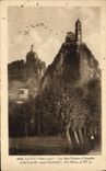 VINTAGE POSTCARD Puy two Rocks of Aiguilhe and Crow