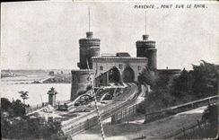 CPA Mayence Pont sur Le Rhin 