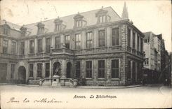 POSTAL Amberes de la VENDIMIA la biblioteca