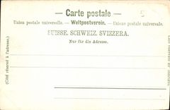 VINTAGE POSTCARD Geneva Rousseau with the Mont Blanc Bridge