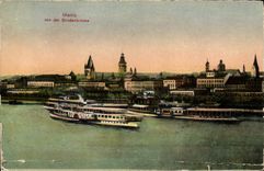 CPA Mainz von der Strassenbrucke Bateau