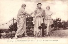 VINTAGE POSTCARD Calvaire of Pontchateau Jesus is skin of his clothing