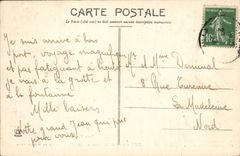 VINTAGE POSTCARD Heavy pilgrims with the miraculous fountain