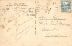 VINTAGE POSTCARD Gerardmer the Bridge of the Jump of the Tanks