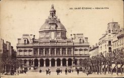 VINTAGE POSTCARD Sainte Etienne Town hall