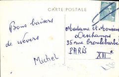 Boca de Nevers de la POSTAL de la VENDIMIA del Loire y del Nievre