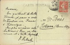 VINTAGE POSTCARD Toulon Rules of Freedom