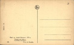 VINTAGE POSTCARD Abel or Jaco Grimmer XVl S Landscape with castle Museum of Brussels