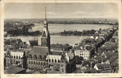 VINTAGE POSTCARD Hamburg Rathaus