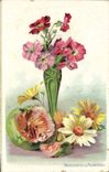 VINTAGE POSTCARD Daisies Primeyeres Flowers