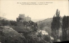 VINTAGE POSTCARD the Valley of Sioule the Castle of Chouvigny Route of Chateauneuf les Bains has Ebreuil and Gannat