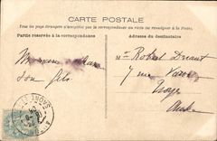 VINTAGE POSTCARD Autun the Fountain Holy Lazare