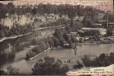 CPA Geneve La Jonction du Rhone et la L'Arve