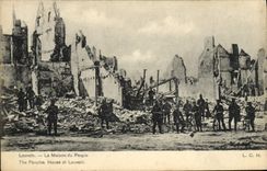 CPA Louvain La Maison du Peuple Militaria