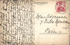 VINTAGE POSTCARD Tellskapelle put Urirchstock Bateau