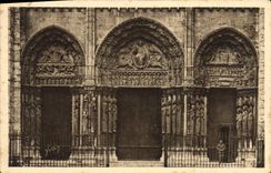 CPA Chartres La Cathedrale Le grand portail