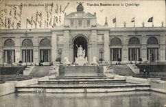 VINTAGE POSTCARD Brussels Fair 1910 Sight Of the Gardens and the Basins
