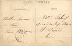 VINTAGE POSTCARD Besancon Fountain and Place of the State Major