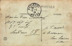 VINTAGE POSTCARD Besancon Doubs has Micaud the citadel