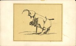 VINTAGE POSTCARD Jacques Clot the uneven one with the cap