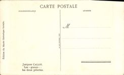 VINTAGE POSTCARD Jacques Stone-block gueux two pilgrims