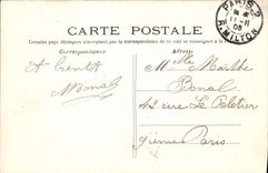 VINTAGE POSTCARD Musee Of Louvre the prodigal son has tablec with the Teniers courtesans